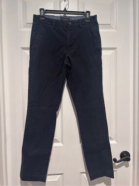 Banana Republic Aiden Slim Chino Pants Navy Blue Mens 29x32 Preppy Officecorp